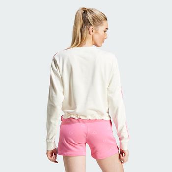Sudadera 3 Franjas Floral Estampado Felpa Francesa