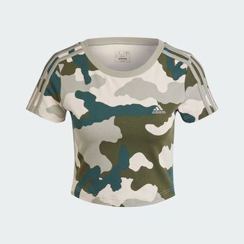 Camiseta Essentials 3 Rayas Estampado de Camuflaje